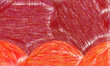 Red and orange circle wax crayon with low coverage background, digitally created.
