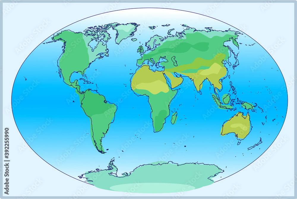 Planisphere Print World map planisphere vector Stock Vector | Adobe Stock