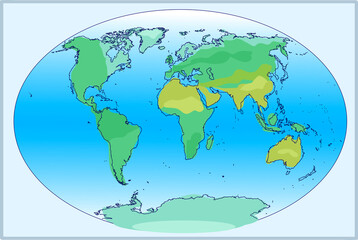  World map planisphere vector