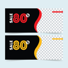Wall Mural - sale banner template. black friday sale label. vector ad illustration. promotional marketing discoun