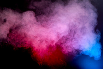 Wall Mural - abstract smoke on black