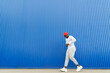 © Hernandez & Sorokina/Stocksy - Black Man Dancing on Blue Wall