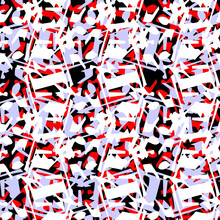 Seamless Pattern With Black And Red Hearts