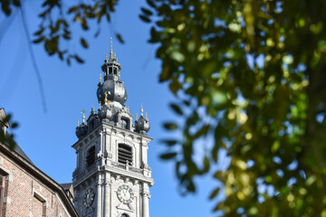 Sticker - Belgique belge Wallonie Mons Beffroi monument tourisme architecture patrimoine