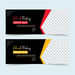 Wall Mural - Sale banner template. Black Friday Sale label. Vector ad illustration. Promotional marketing discount event. Design element for sale banners, posters, cards
