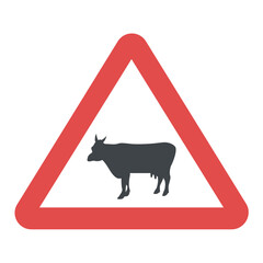 
Philippines cattle crossing the roadway sign 
