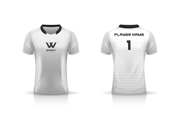 Wall Mural - Specification Soccer Sport , Esport Gaming T Shirt Jersey template. mock up uniform . Vector Illustration design