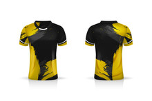 Specification Soccer Sport , Esport Gaming T Shirt Jersey Template. Mock Up Uniform . Vector Illustration Design