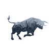 Bull Geometric Triangle Logo Icon Design, Bull Triangle