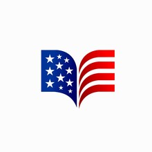Book Vector That Formed USA Flag