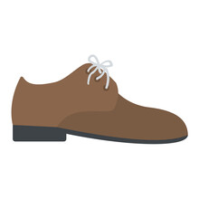 
A Pair Of Shoes Flat Icon Design
