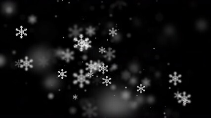 Poster - abstract background the snowflake falling for christmas celebration and decoration, snow and particl