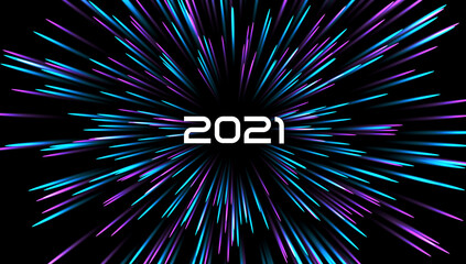 Poster - Blue color design with a burst. vector