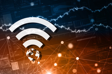 Poster - 2d illustration WiFi symbol sign
