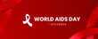 world aids day symbol background vector