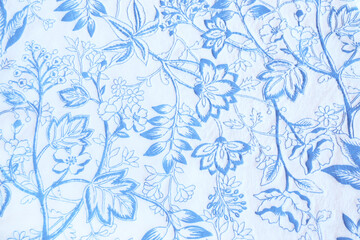 Fototapeta デザインされた布の背景　（青と白）
