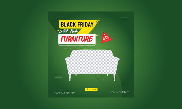 Black Friday sale banner template design. Poster Design for Black Friday.