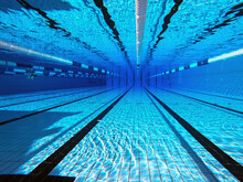Olympic Swimming Pool Underwater Background.