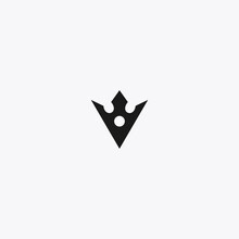 Letter V Crown Logo Vector Design Template Download
