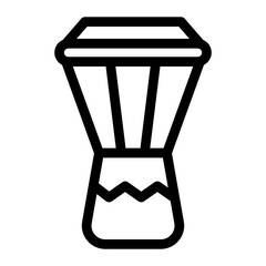 Sticker - 
A portable light icon in glyph style, arabic lamp vector 
