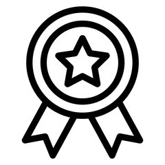 Sticker - 
Badge having star, filled design of star badge icon
