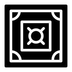 Wall Mural - 
A tabletop game icon, editable style of carrom board game  
