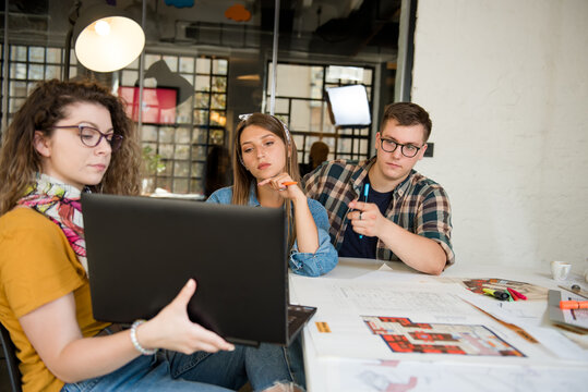 Young designers working on the project