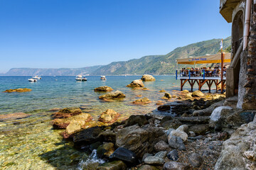 panorami di scilla e chianalea, reggio calabria, italia