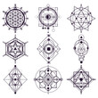 © Elegant Solution - Sacred geometry abstract symbols, esoteric vector signs