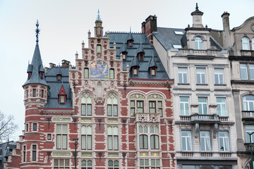 Canvas Print - Closeup shot of Royal Museums of Fine Arts of Belgium in Brussels, Belgium