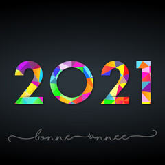 Wall Mural - 2021 - Bonne année moderne simple