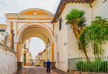 Wall Mural - Ecuador, Quito. Church of El Carmen Alto, in the Old Town, 