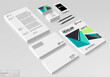 Business corporate identity template set. Vector mock up for office. Brochure flier design template