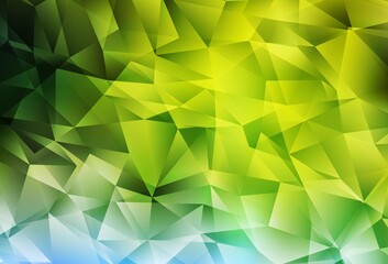 Light Green, Yellow vector abstract mosaic background.