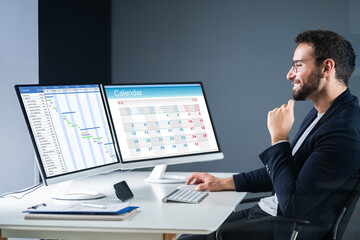 Poster - Scheduling Report List And Gantt Chart