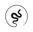 Snake logo. Isolated snake on white background