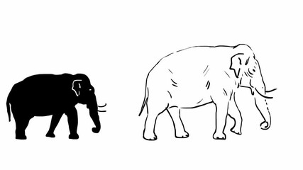 Sticker - Walking elephants animation