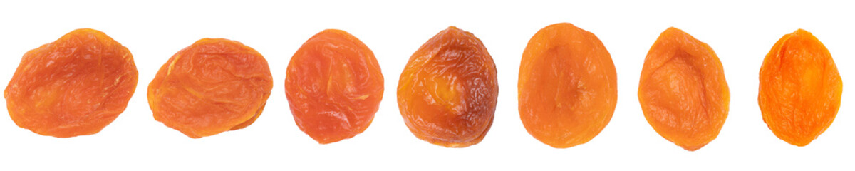 Poster - orange dried apricot isolated on white background