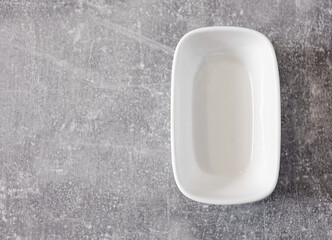 empty white bowl