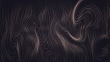 Dark Background With Wavy And Curled Lines. Vector Hair Or Wood Texture