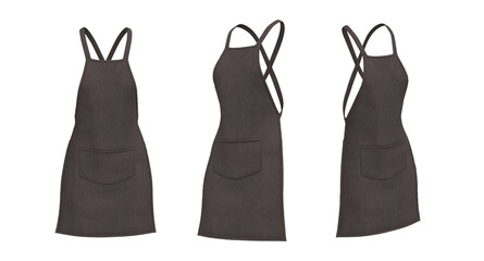 Blank  aprons, apron mockup, clean apron, design presentation for print, 3d illustration, 3d rendering