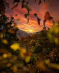 Sunset in the hills of the Smokies