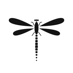 Wall Mural - dragonfly icon. silhouette of dragonfly. vector illustration.
