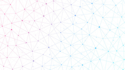 The grid pattern of connecting dots and lines. Abstract polygon background and geometric texture.