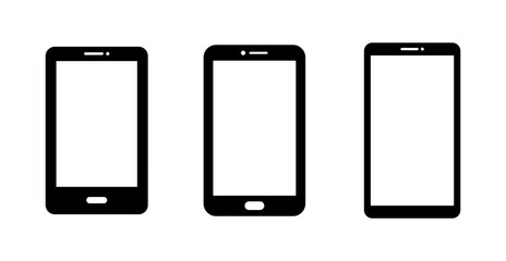Fototapete - スマホ・スマートフォンのアイコンセット／アンドロイド／携帯／イラスト／シンプル／携帯電話／マーク