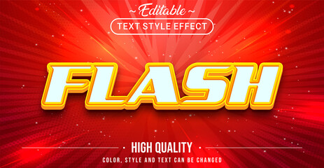 Aufkleber - Flash yellow text effect - Editable text effect.