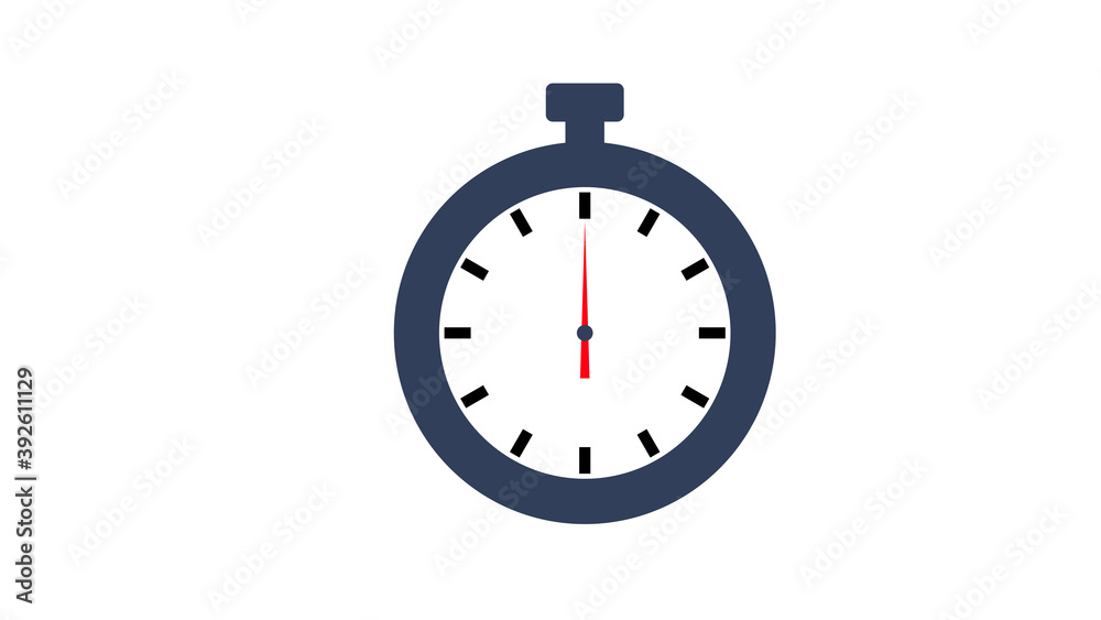 stopwatch con. Stopwatch icon in flat style, Stock Illustration | Adobe ...