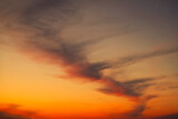 Fototapeta Desenie - Sky sunset in the evening with colorful orange sunlight. Beautiful majestic nature background