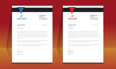 Wall Mural - modern creative & clean business style letterhead of your corporate project design. ready to print w