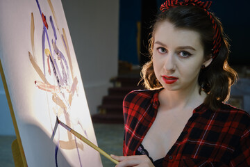 young woman artist